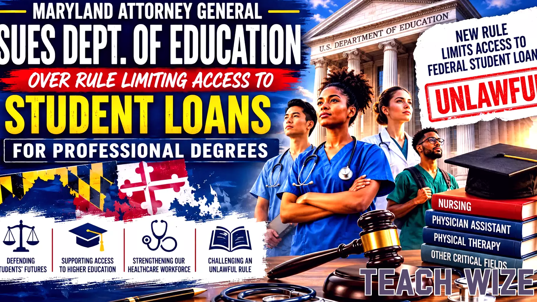 Maryland Attorney General Sues Dept. Of Education Over Rule Limiting Access To Student Loans For Professional Degrees
