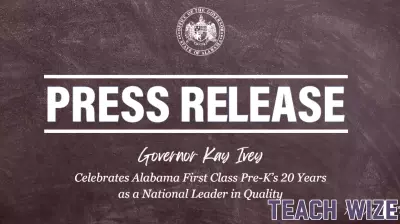 Governor Ivey Celebrates Alabama First Class Pre-K’s 20 Years as a National Leader in Quality -