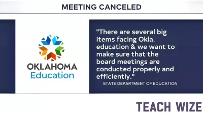 Oklahoma State Board of Education Cancels Upcoming Meeting