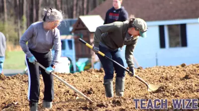 PHOTOS: An army of potato planters at Rappahannock Education Farm