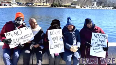 Teachers Rally Against Potential Cuts to the Department of Education